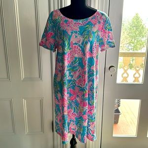 women’s LILLY PULITZER summer sundress beach cover up shirt size XL